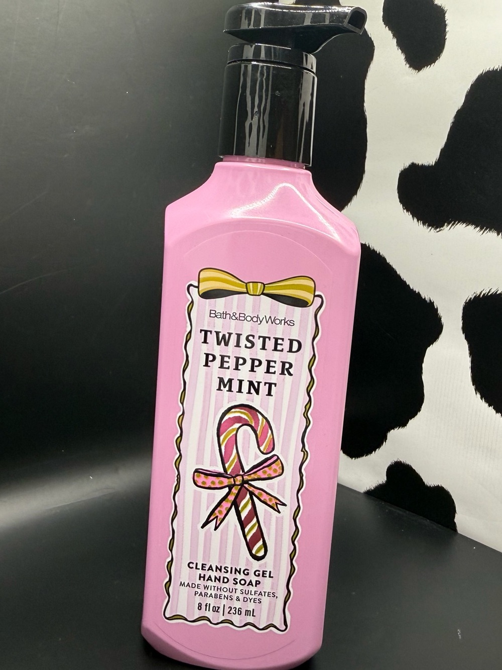 Bath & Body Works Twisted Peppermint Hand Soap - Pink & Black
